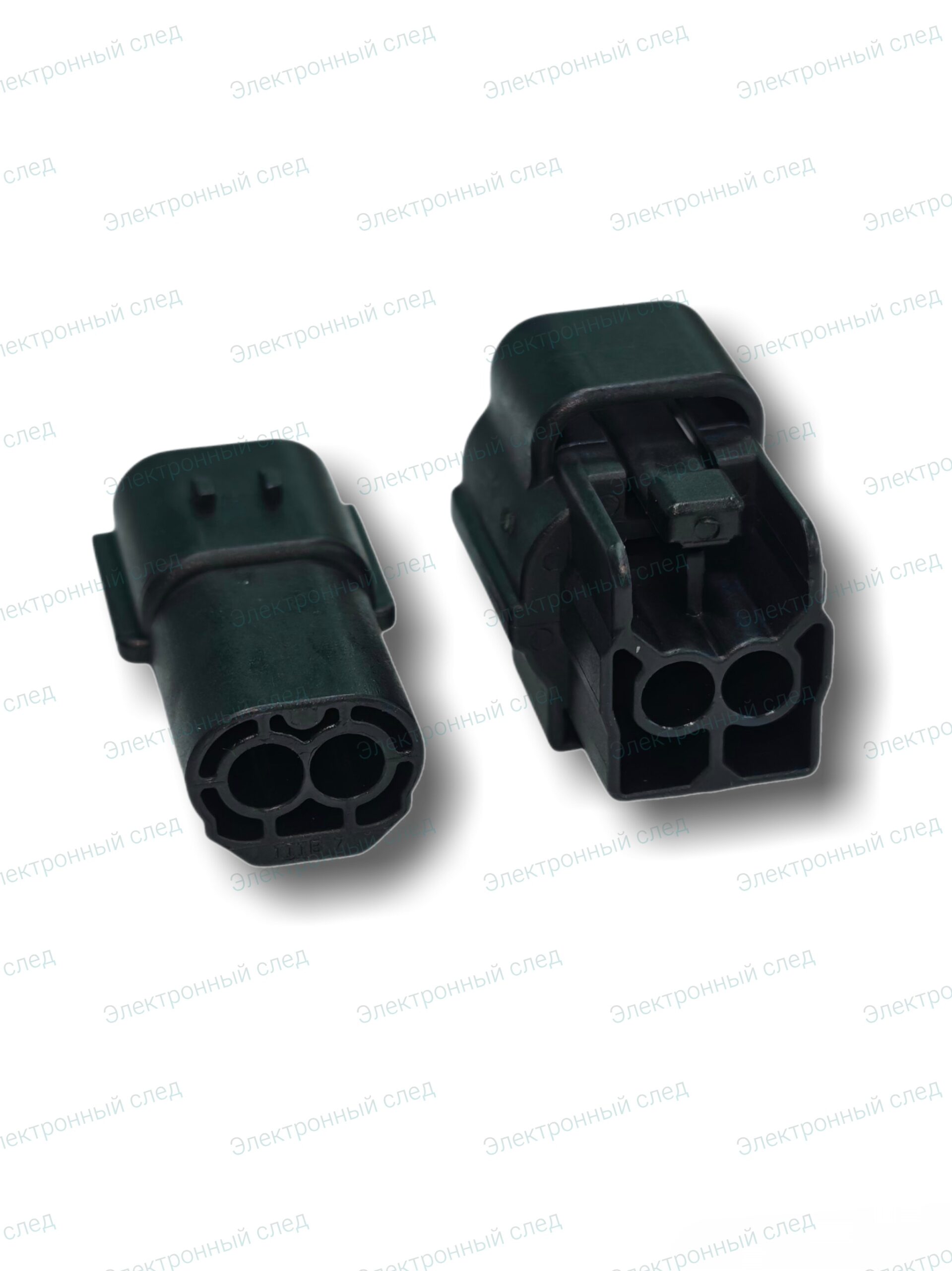 Комплект герметичных разъемов Econoseal 2 pin 174352-2 и 174354-2 в сборе 2шт