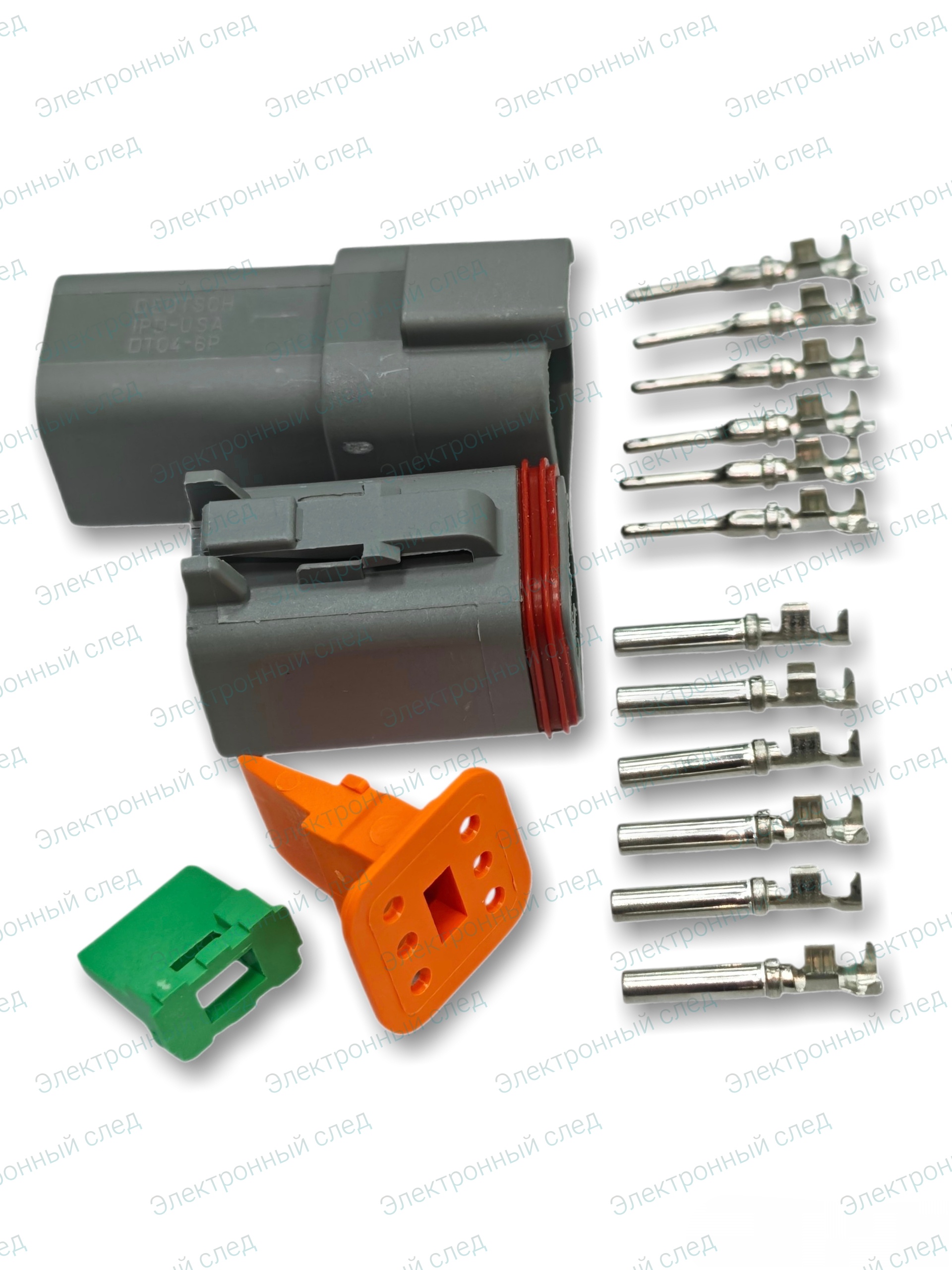 Разъем Deutsch DT 6 pin DT06-6S+DT04-6P герметичный 2шт