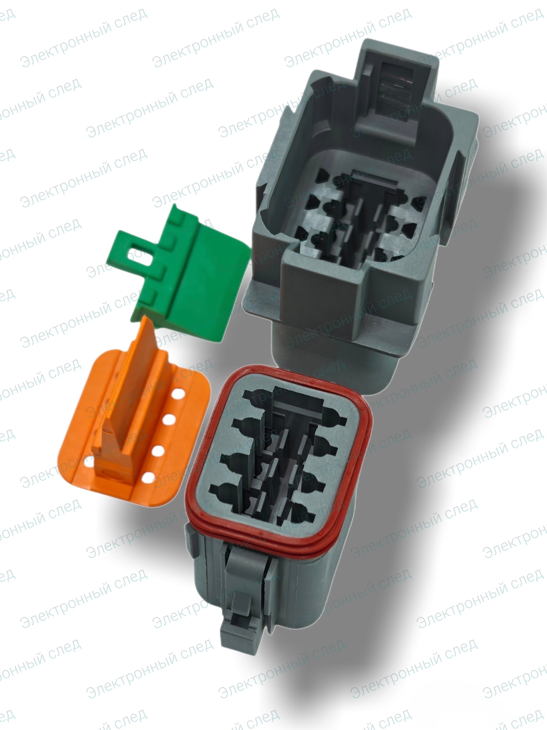 Разъем Deutsch 8 pin DT06-08SA+DT04-08PA герметичный 2 шт.