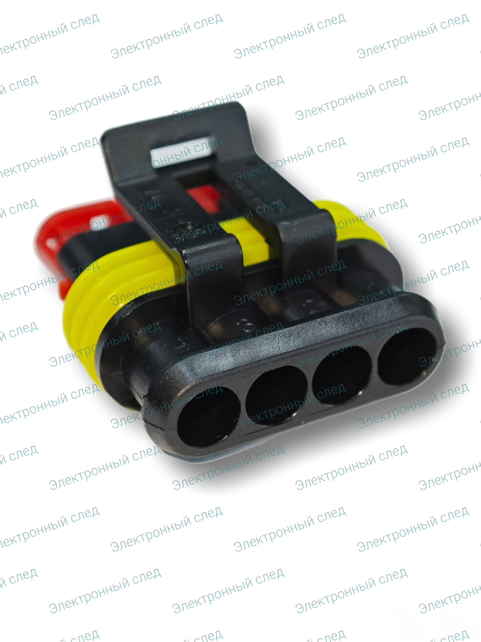 Разъём герметичный 4 pin Superseal (папа+мама) в сборе 10шт.